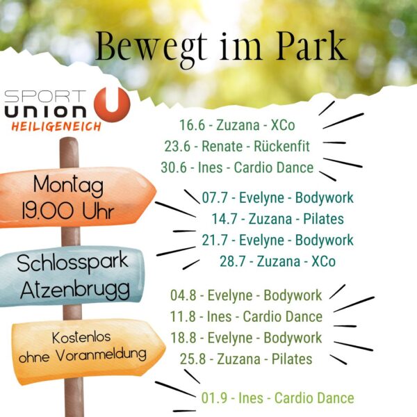 Bewegt im Park 2025 - Programm