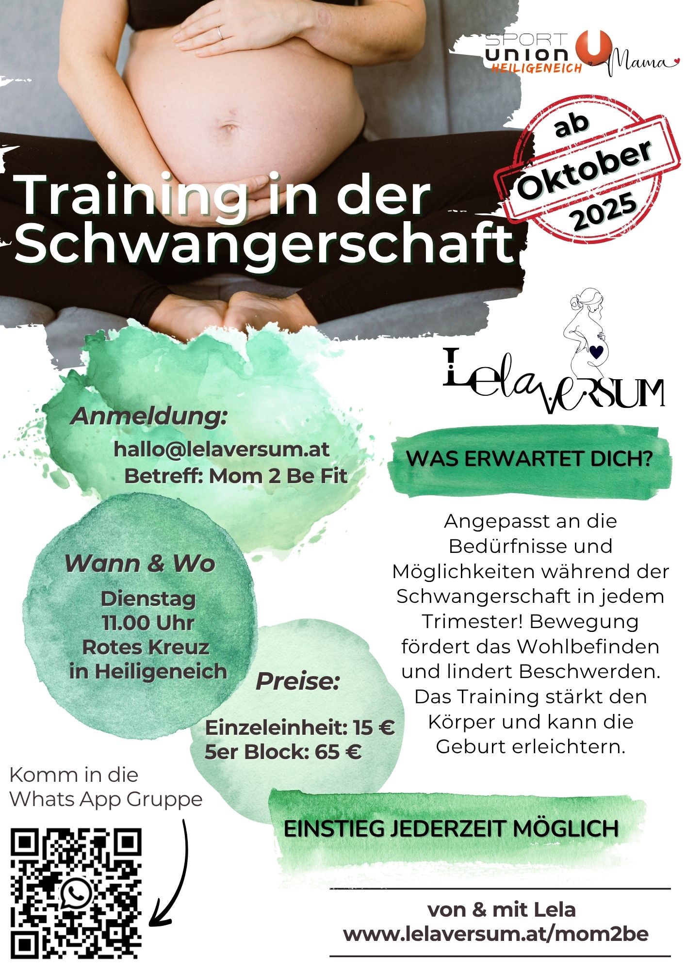 Schwangerschaft Training Flyer final